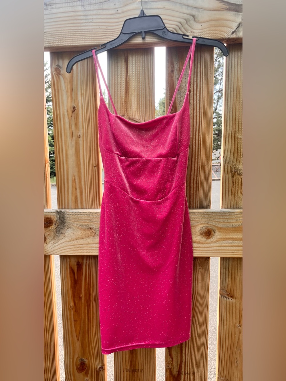Windsor Shimmer Cowl Midi Dress - Fuchsia